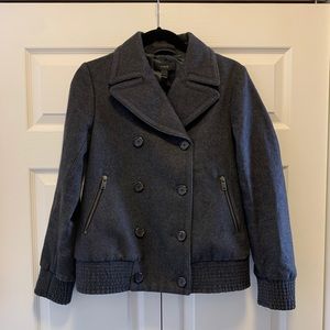 J.Crew Wool Bomber Peacoat, size 4